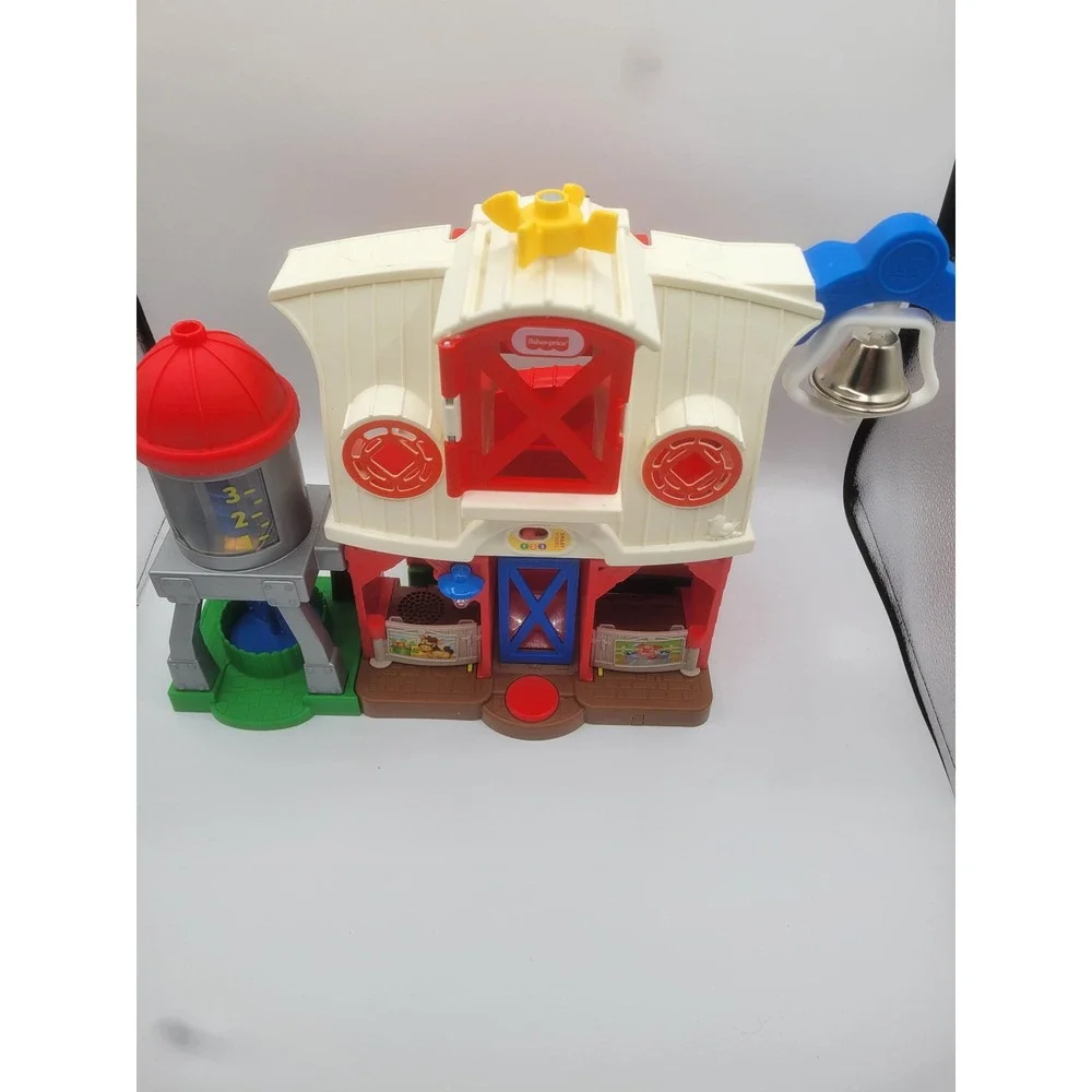 Fisher-Price Little People Caring for Animals Farm Playset Red White GBC54